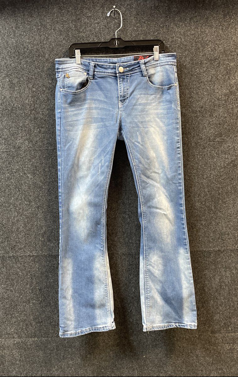 Vintage Y2K Rose Royce Red Label London Women's Flare Jeans Embroidered Sz 31