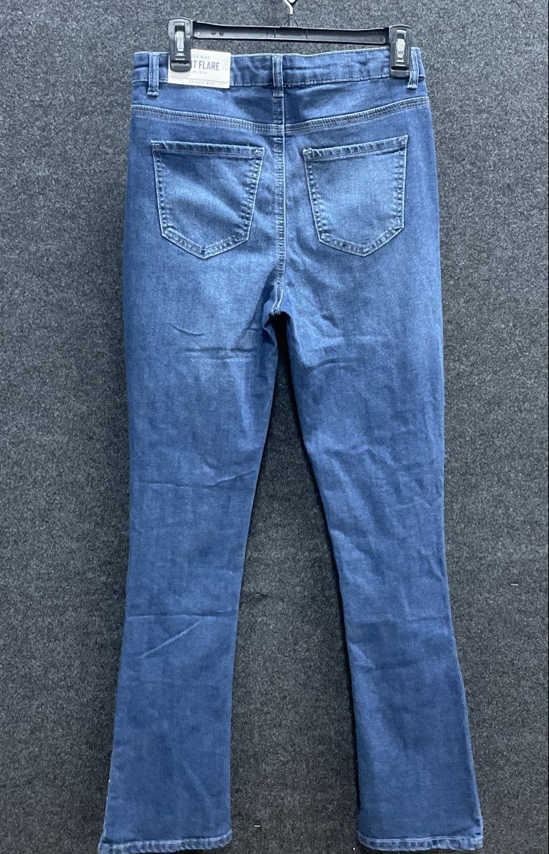 Gemma Rae Women's Blue Hi-Rise Split Flare Front Seam Jeans Sz 9/29 NWT
