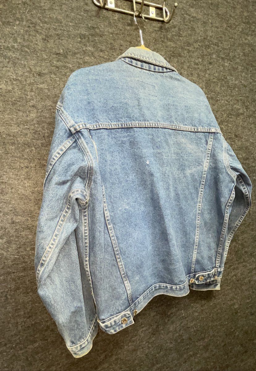Vintage 90s Braetan Women's Denim Jacket Blue Plaid Wool Trim Western Sz L