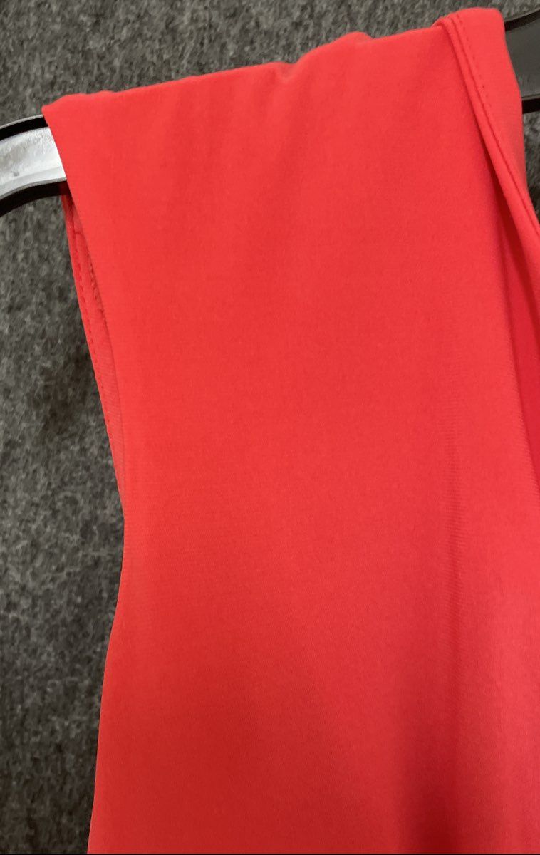 Lauren Ralph Lauren Women's Red Ruched Sleeveless V-Neck Sheath Dress Sz 6