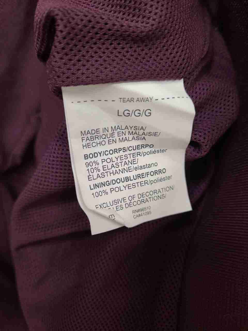 Under Armour Women's Maroon All Over Logo Print Full Zip Woven Jacket Size LG
