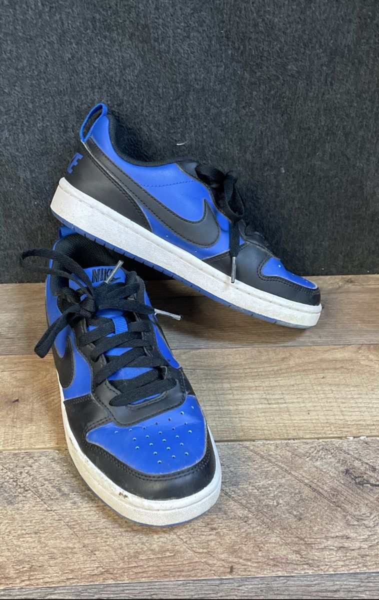 Nike Court Borough Low Recraft Game Royal Black Youth Sneakers Size 4.5Y
