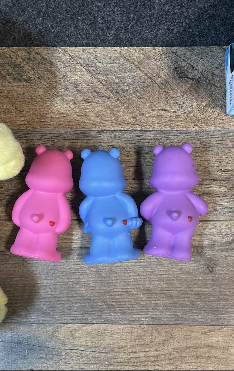 Care Bears Toy Lot Plush Figures Ornament 5 Pieces Funshine Grumpy Cheer Wish