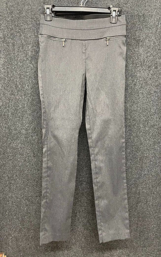 Candie's Women's Audrey Pull-On Leggings Pants Gray Stretch Zipper Accent Sz S