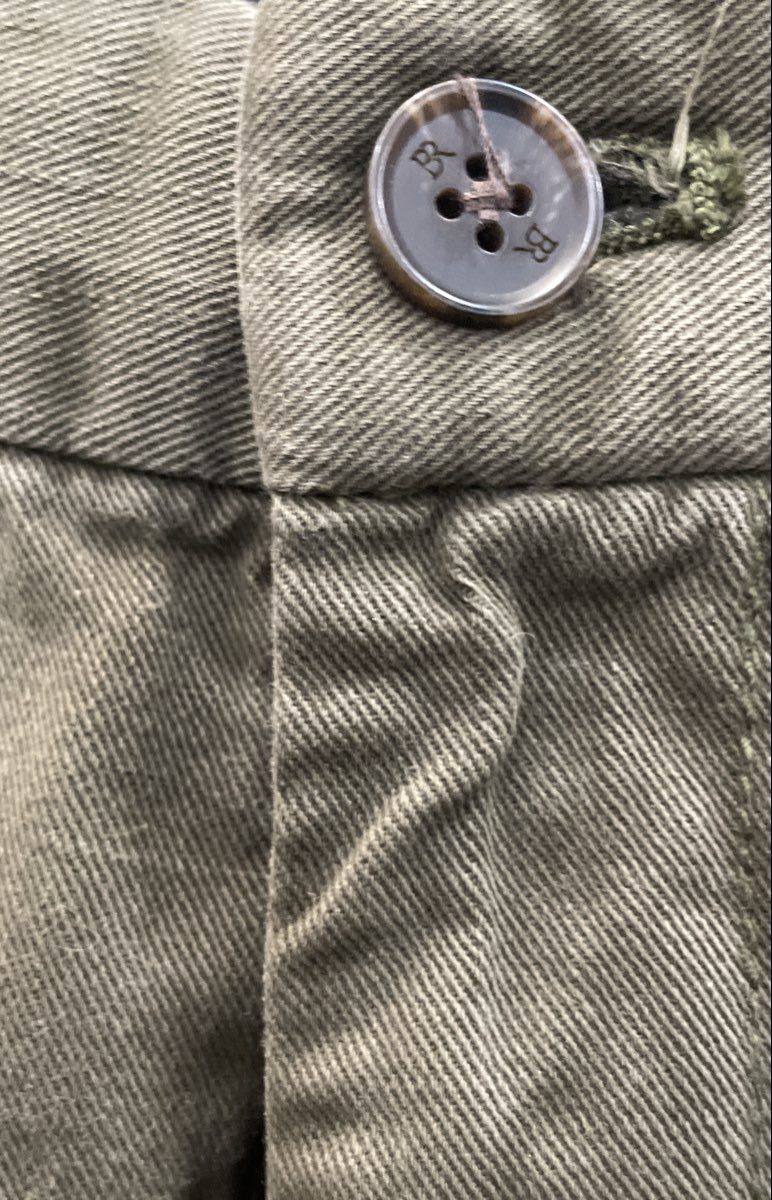 Banana Republic Men's Olive Green Cotton Chino Pants Waist Tabs Sz 36x30