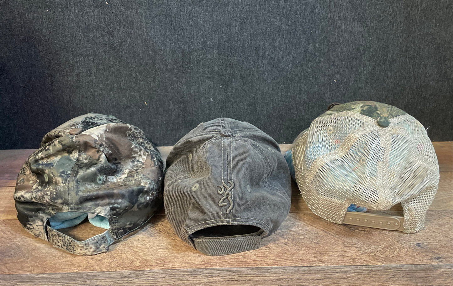 Outdoor Hunting Hat Lot Cabela's Browning Southern Fried Cotton 3 Hats Camo
