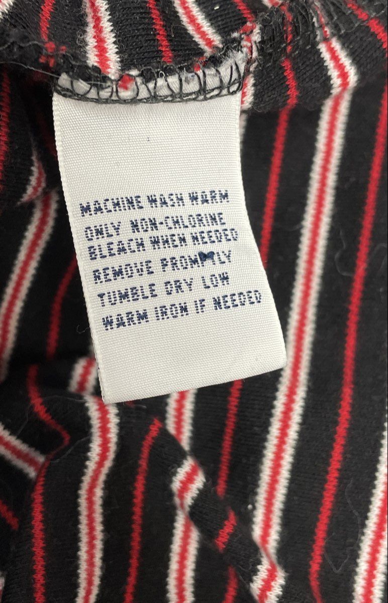 Polo Ralph Lauren Men's Black Red White Striped Short Sleeve Polo Shirt Sz L