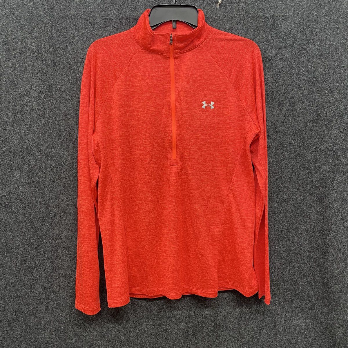 Under Armour Men's Tech 2.0 Half Zip Pullover Shirt Red Heather Loose Sz L