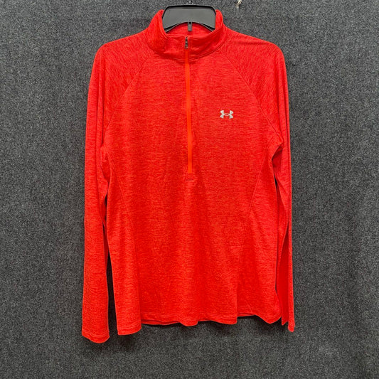Under Armour Men's Tech 2.0 Half Zip Pullover Shirt Red Heather Loose Sz L