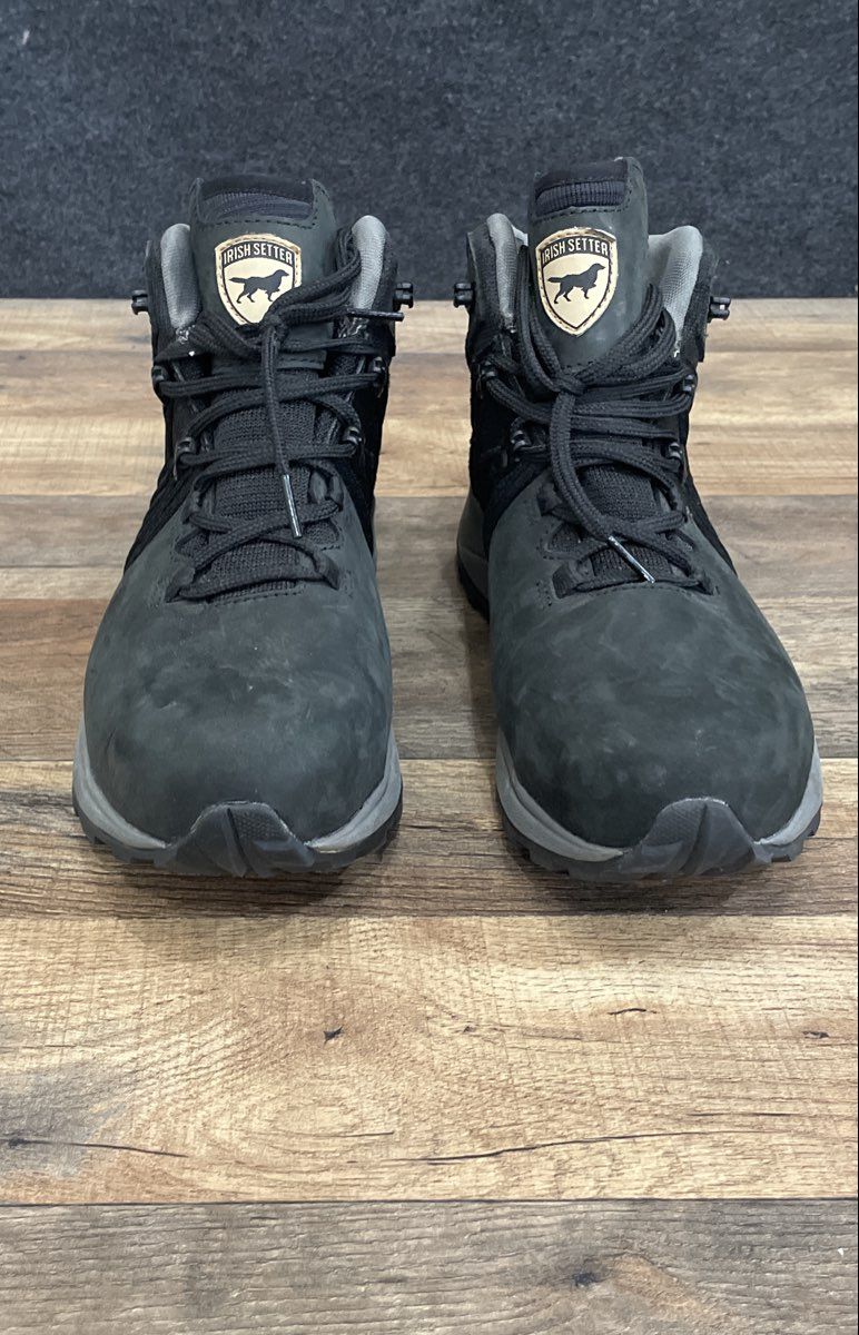 Irish Setter UltraDry Waterproof Black Vibram Sole Hiking Boots Men's Size 8.5