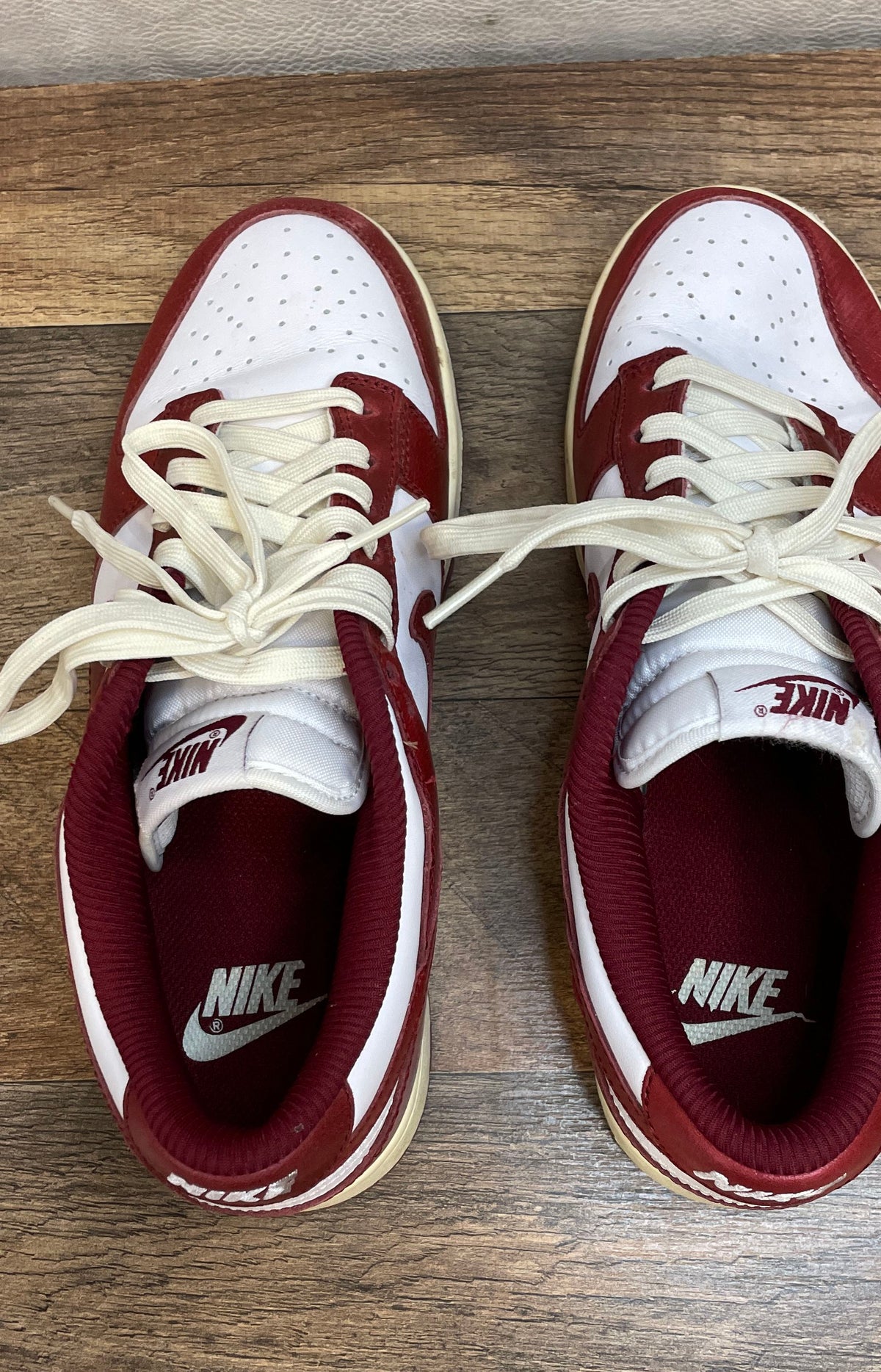 Nike Dunk Low Team Red Sail Women's Sneakers FJ4555-100 Size 9