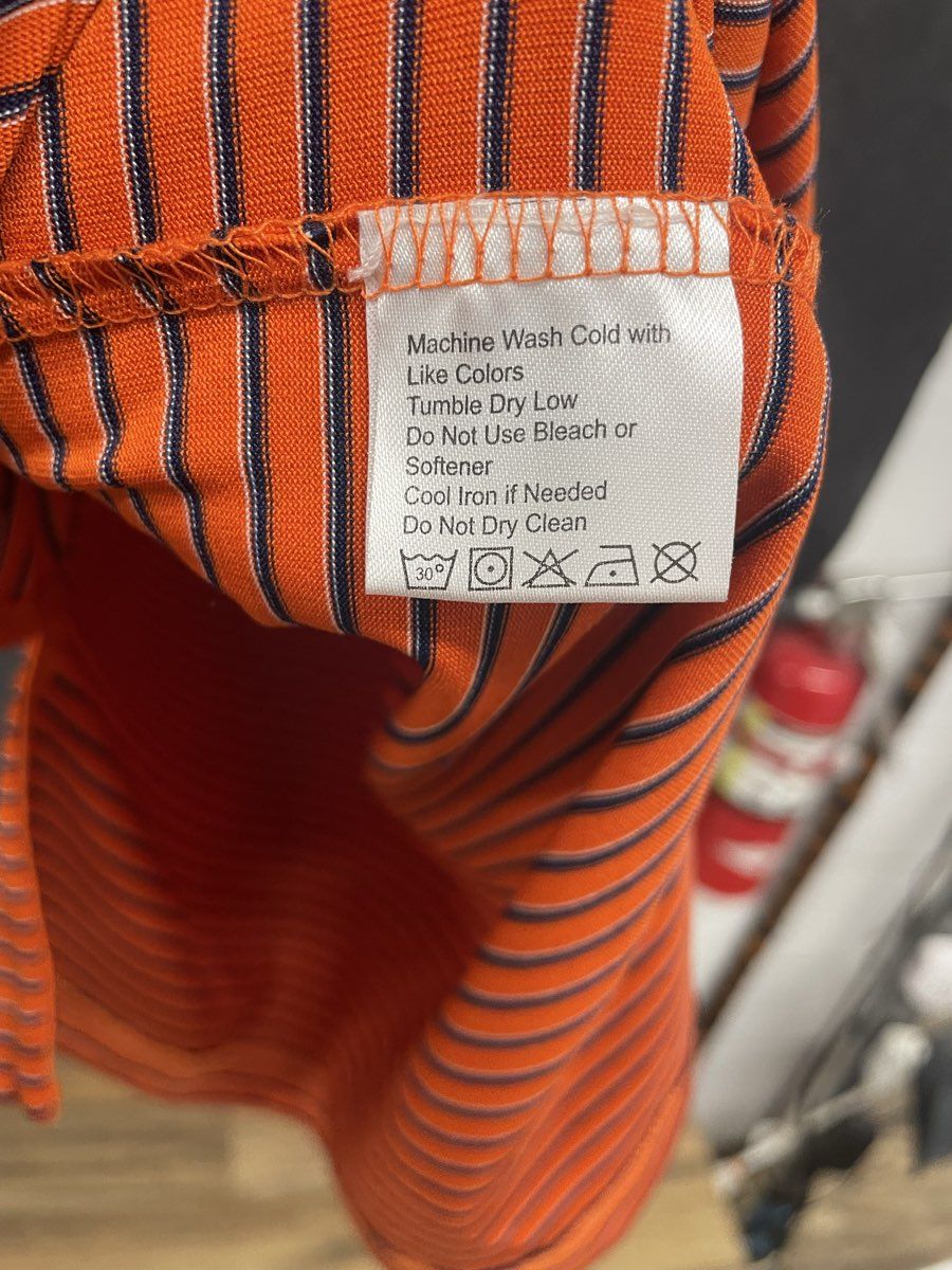 Bobby Jones Men's X-H2O Polo Shirt Orange Striped Performance Golf Sz XL