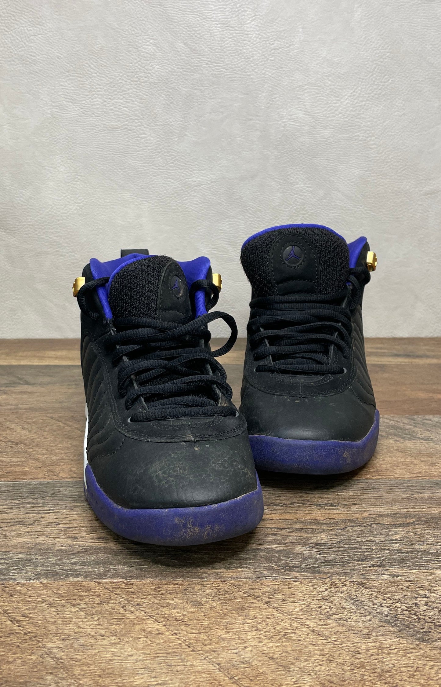 Jordan Jumpman Pro GS Black White Dark Concord Basketball Shoes Size 5.5Y