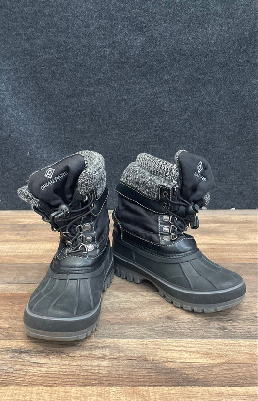 Dream Pairs KMONTE-1 Kids Black Winter Snow Duck Boots Thinsulate Size 2