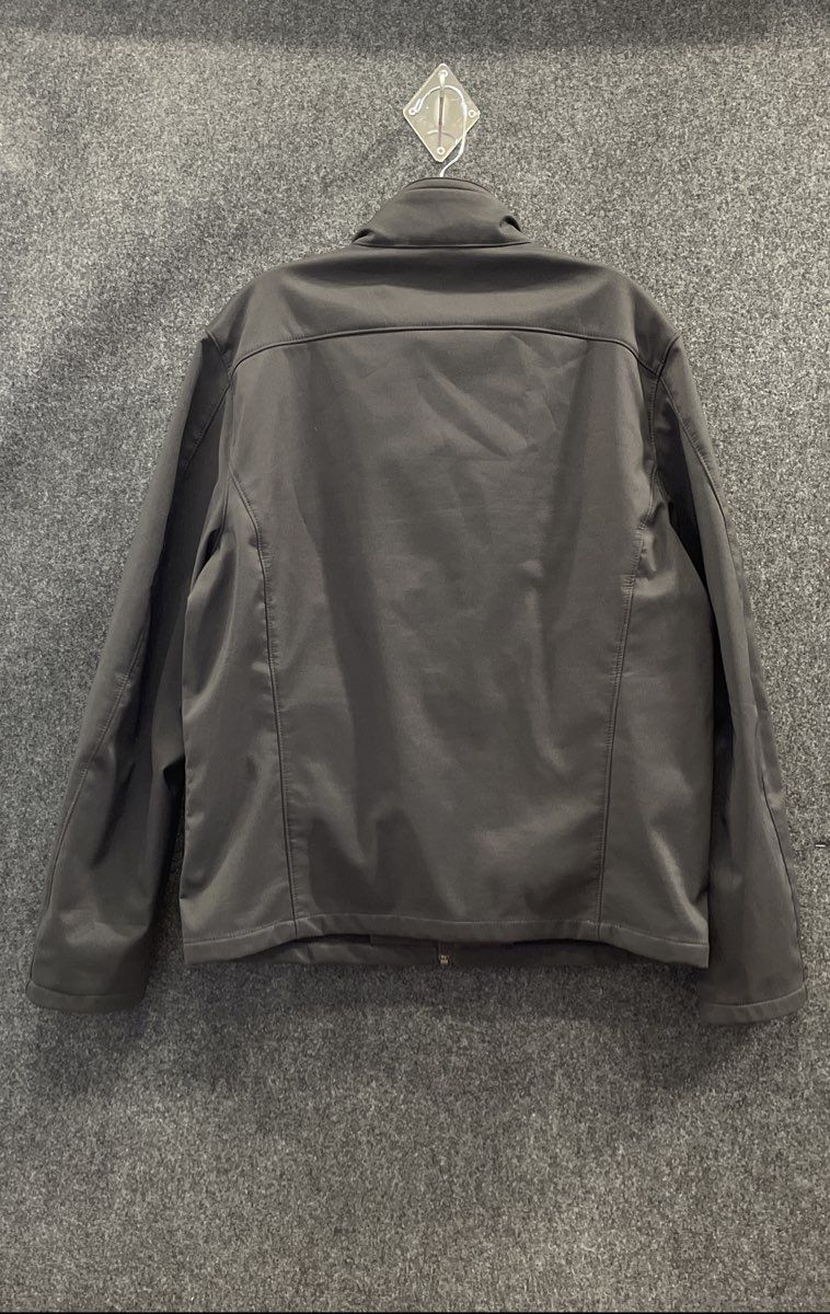 Banana Republic Men's Black Tech Stretch Full Zip Jacket Packable Hood Sz M