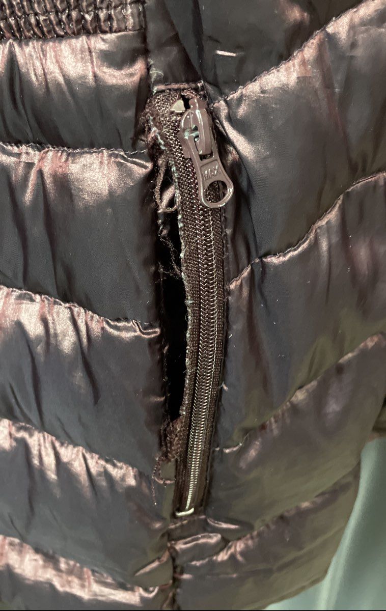 A.N.A. Women's Packable Down Coat Burgundy Chevron Quilted Size 3X