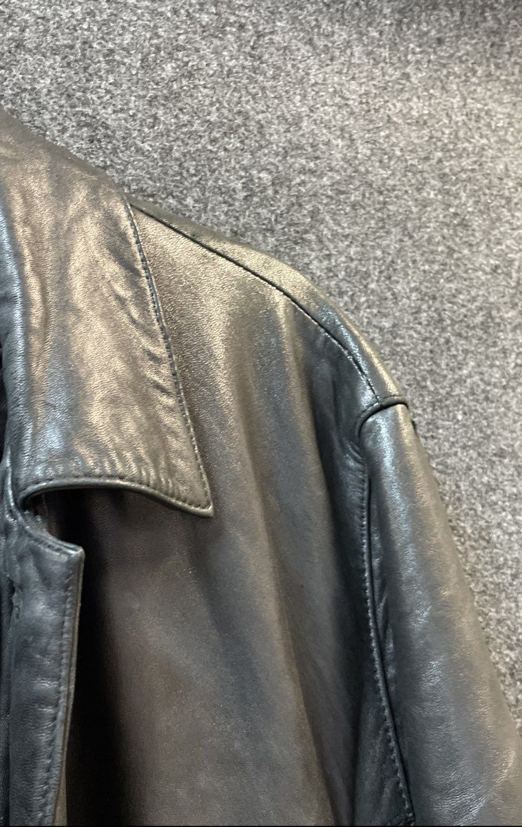 Pronto Uomo Men's Black Genuine Lambskin Leather Full Zip Car Coat Jacket Sz M