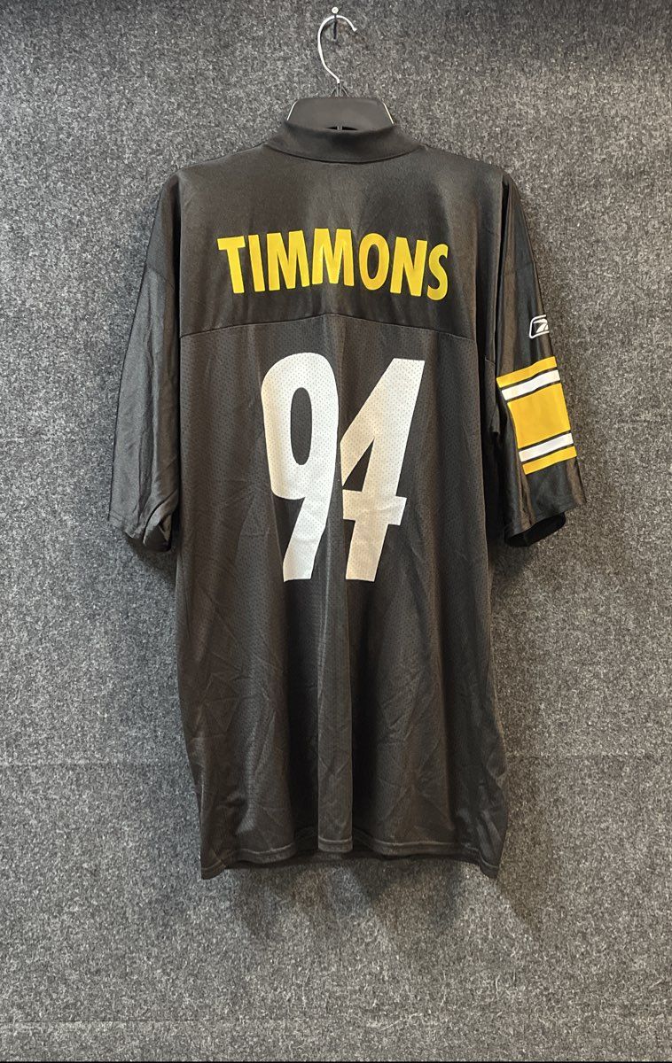 Reebok Men's Black Pittsburgh Steelers Lawrence Timmons 94 NFL Jersey Sz L