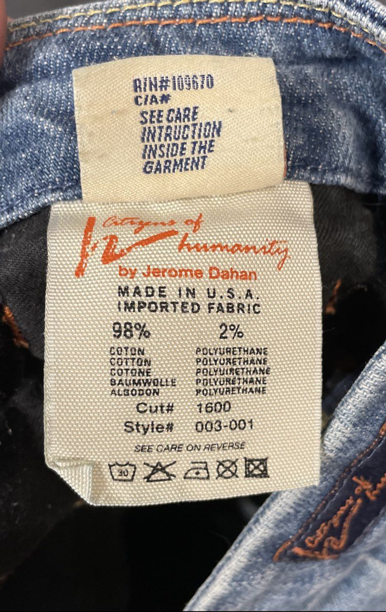 Citizens of Humanity Women's Faye #003 Low Waist Full Leg Stretch Jeans Sz 27