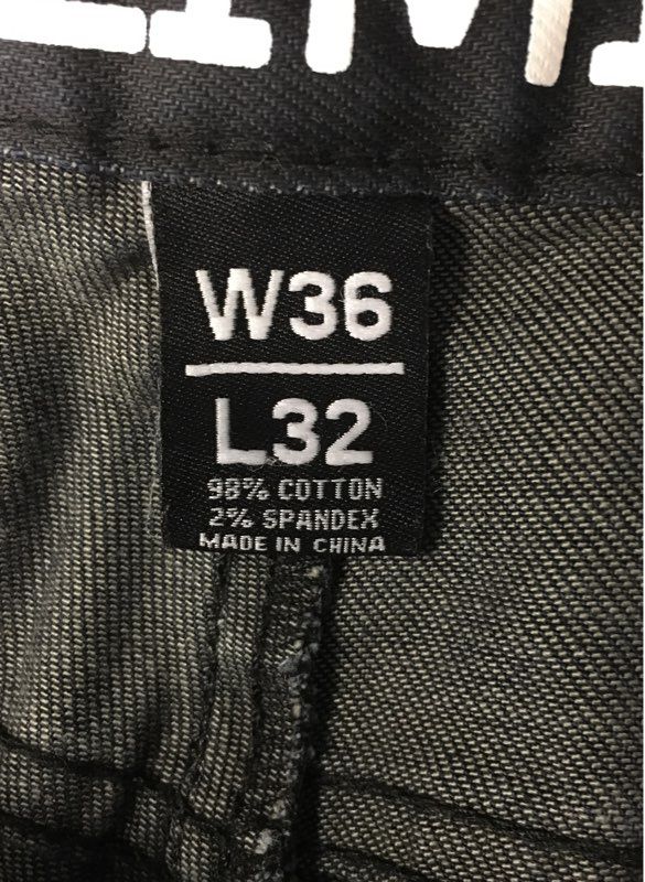 72 Unlimited Men's Black Skinny Fit Stretch Jeans Size 36x32