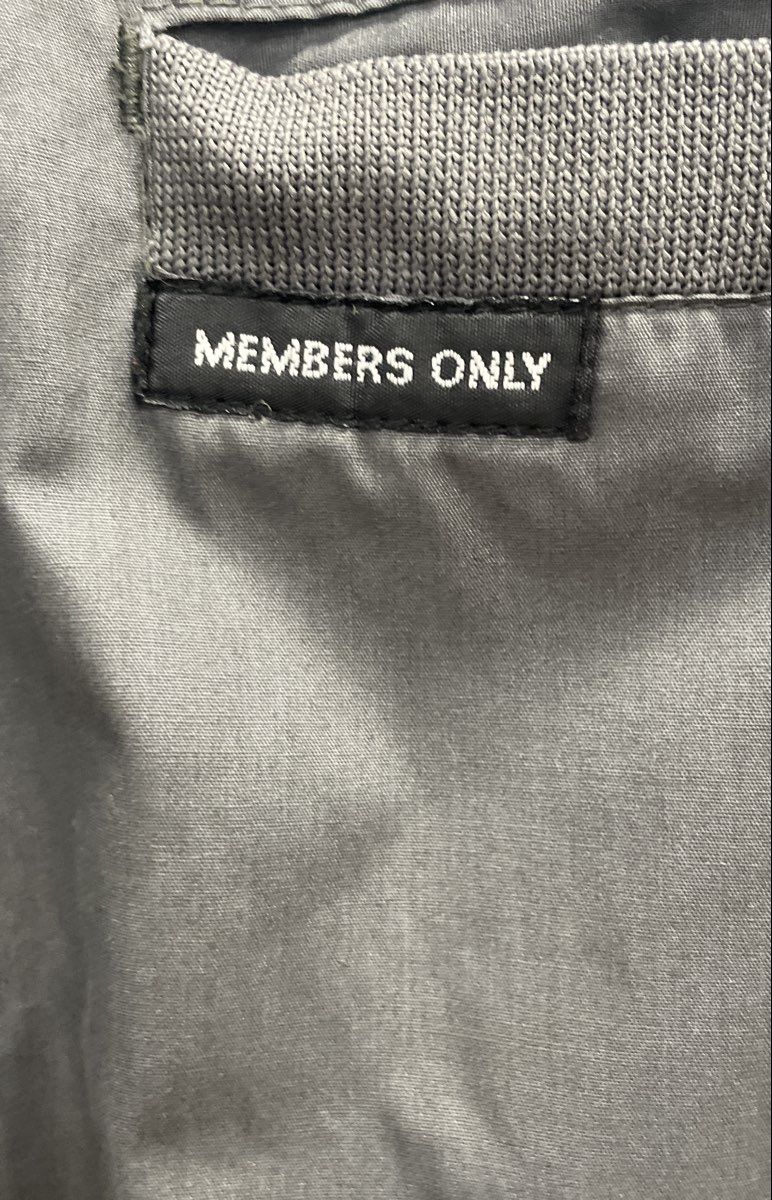 Vintage 80s Members Only Men's Gray Iconic Racer Jacket Epaulettes Sz 36