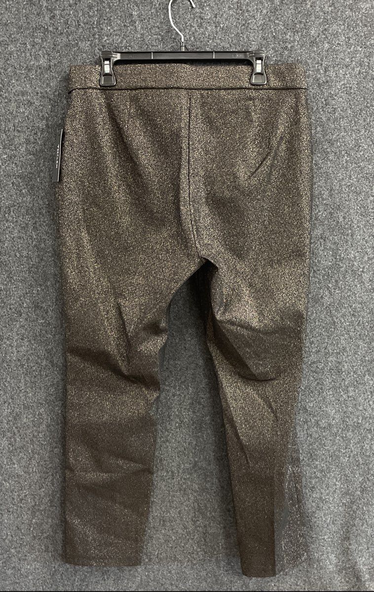 Tommy Hilfiger Women's Stretch Tapered Ankle Pants Bronze Metallic NWT Size 16