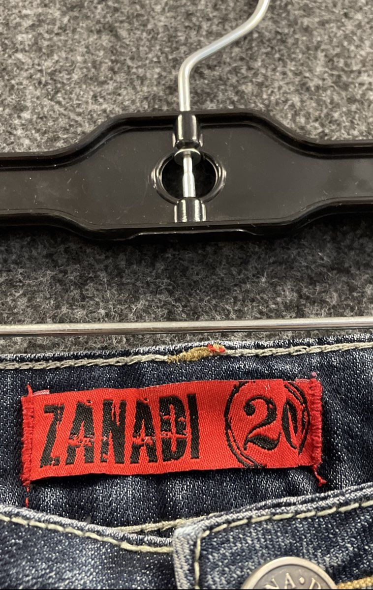 Vintage Y2K Zanadi Women's Blue Embroidered Wing Pocket Bootcut Jeans Size 20