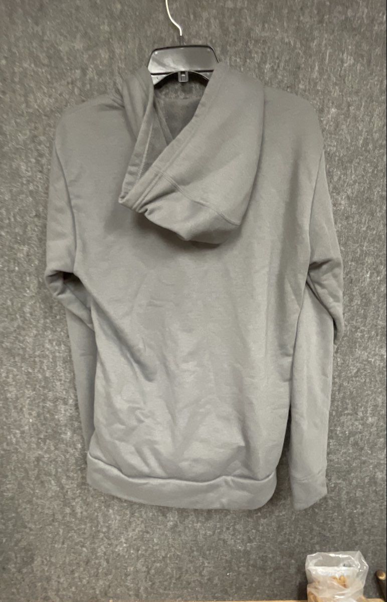 adidas Men's Grey Hoodie Zippered Chest Pocket Pullover Performance Fleece Sz S