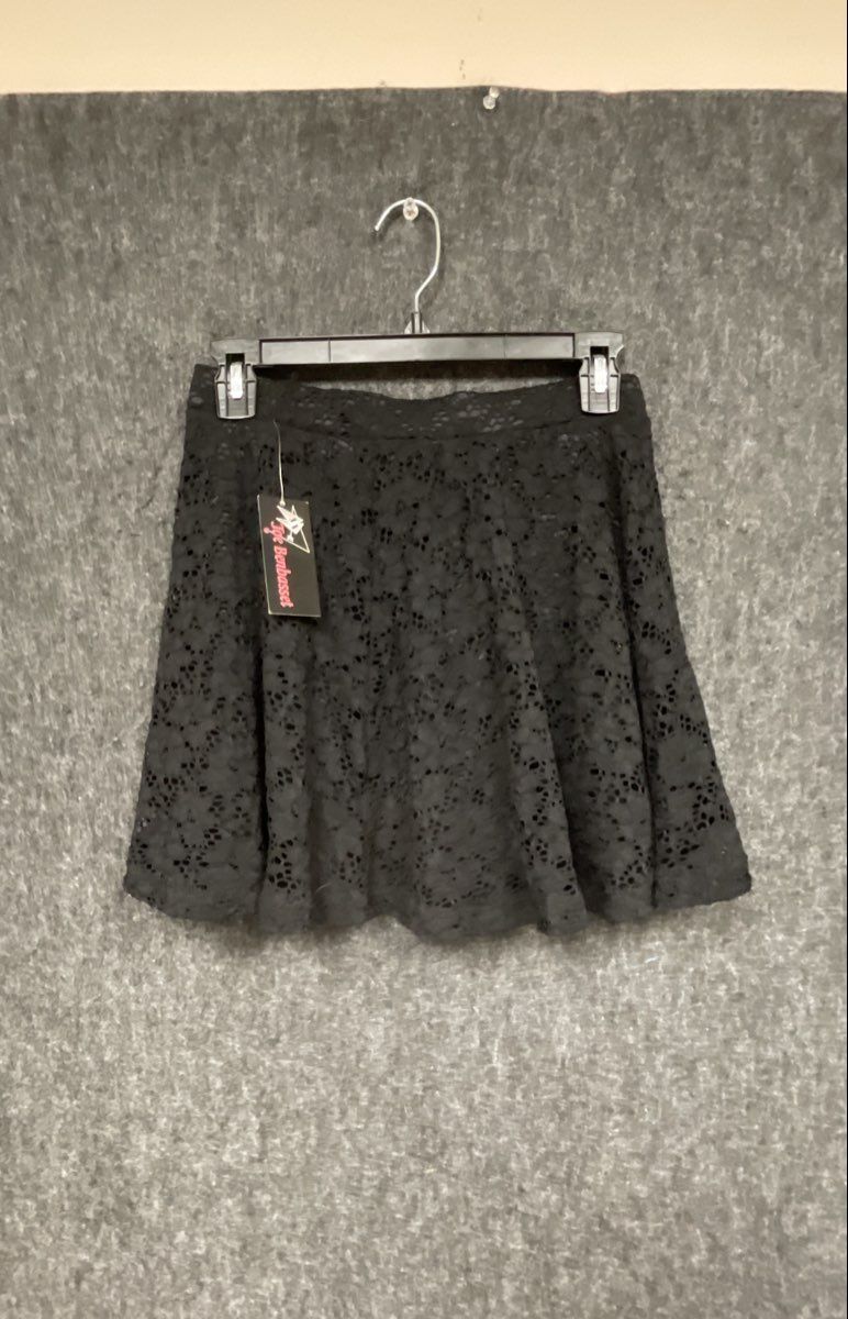 Joe Benbasset Kohl's Women's Black Floral Lace Flared Skirt Sz M NWT
