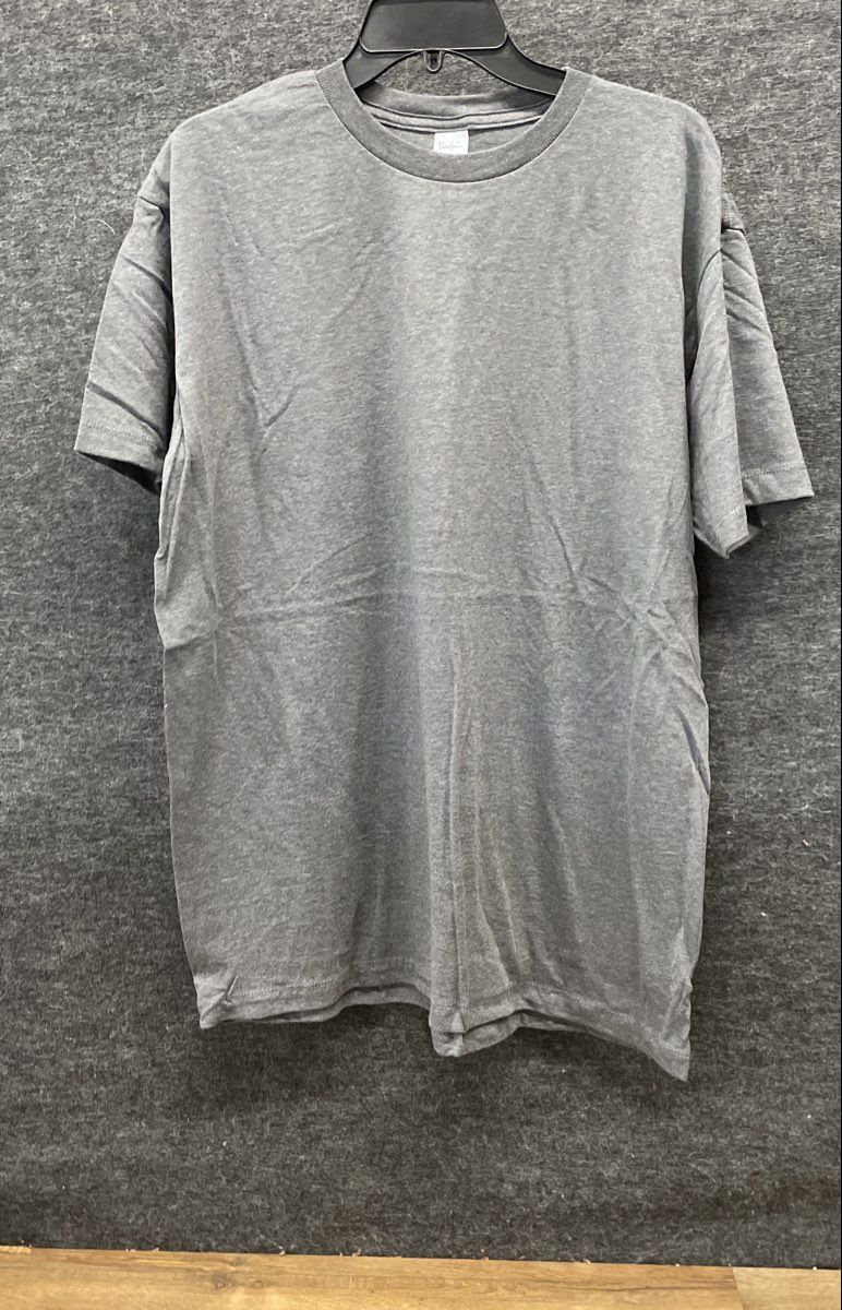Pacific Men's T-Shirt Gray Heather Short Sleeve Lot of 10 Cotton Blend XL New