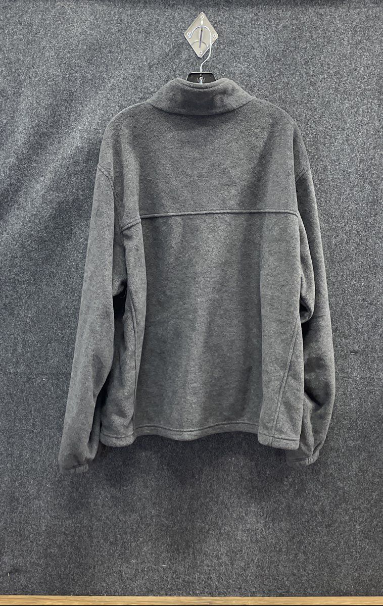 Columbia Men's Gray Full Zip Fleece Jacket Mock Neck Zippered Pockets Sz XXL