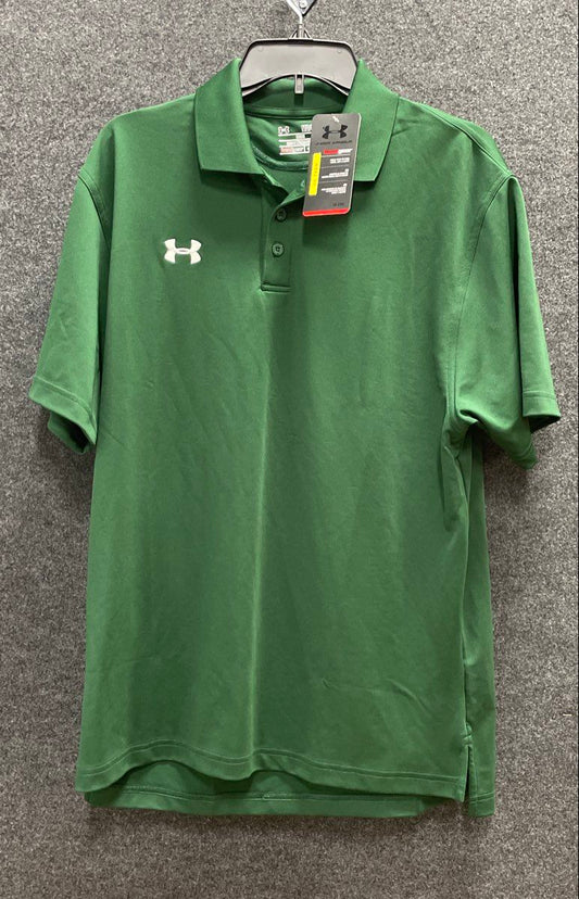 Under Armour Men's Green HeatGear Loose Fit Performance Polo Shirt Sz M NWT