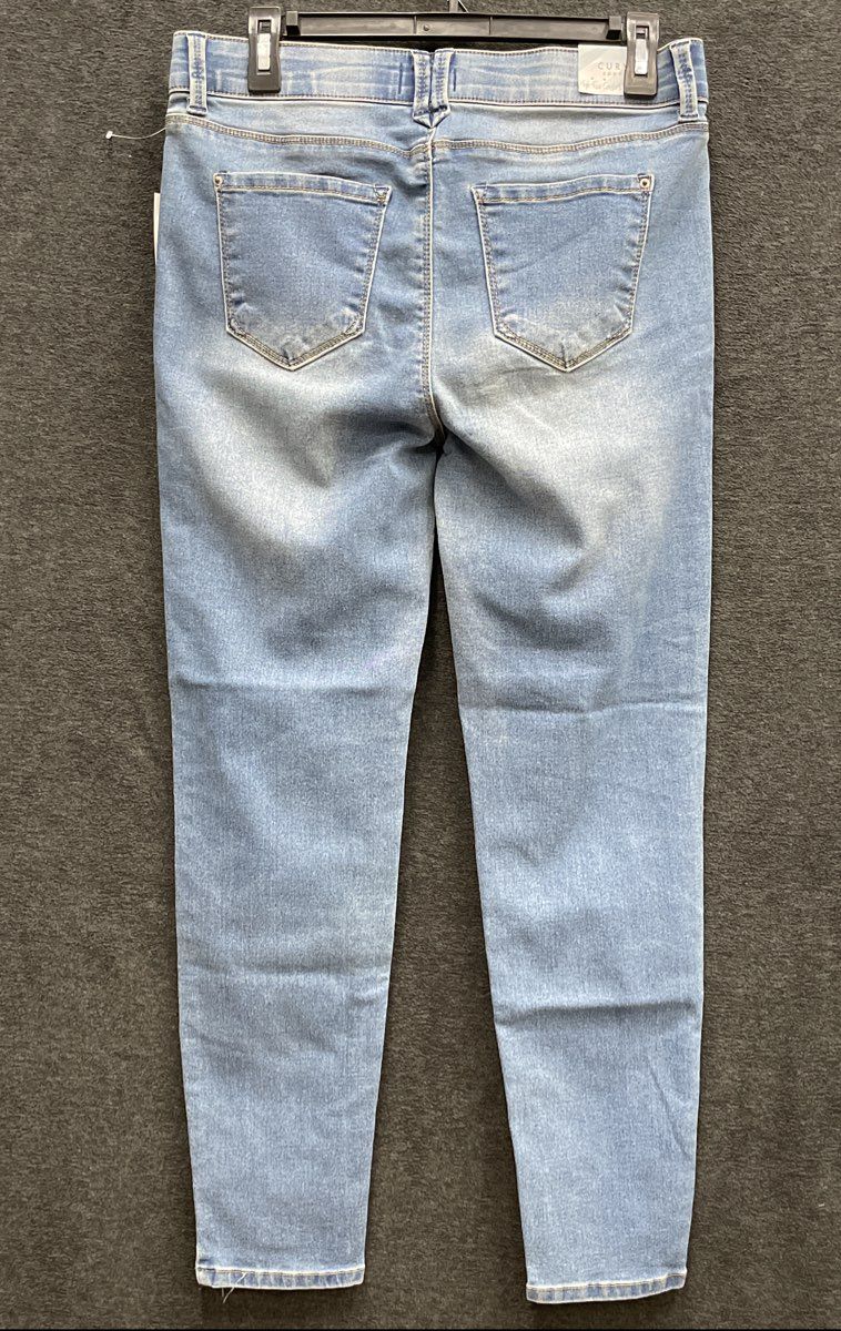 Curve Appeal Women's Curve Jeans Light Wash No-Gap Waist Skinny Sz 8/29 NWT