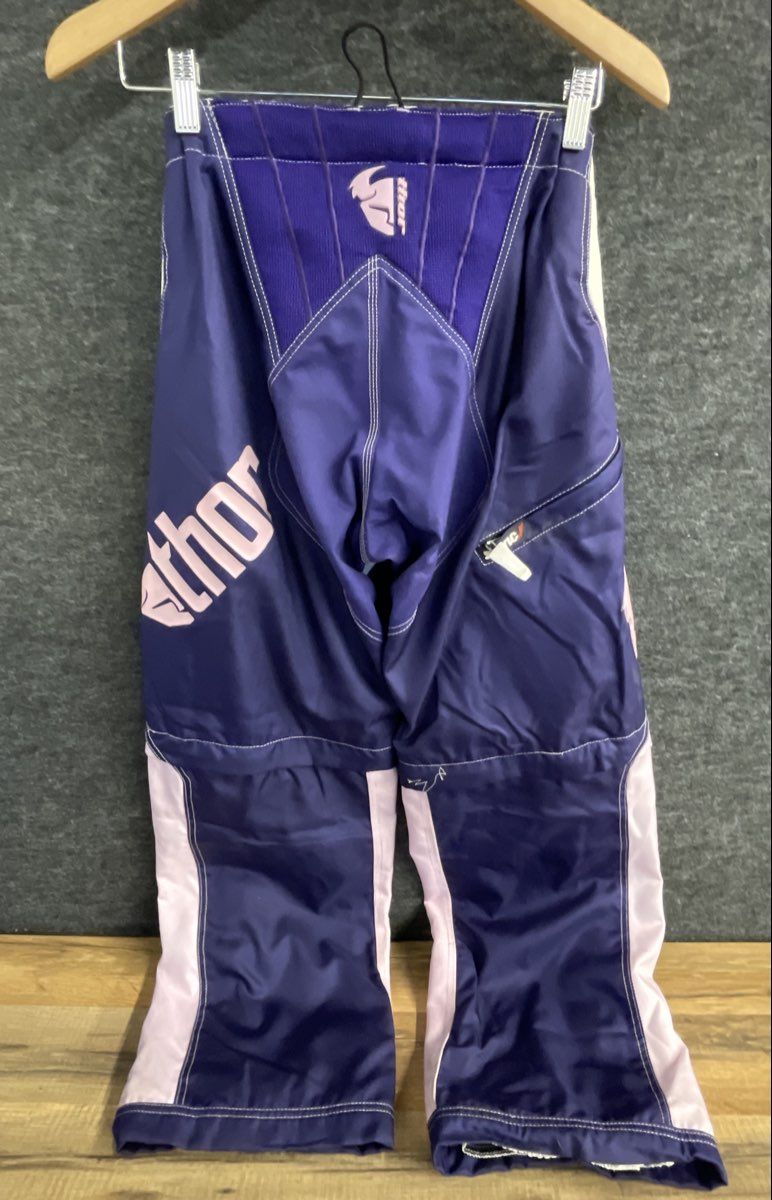 Thor Women's Static Motocross Racing Pants Purple Pink White Vintage Y2K Sz 5/6