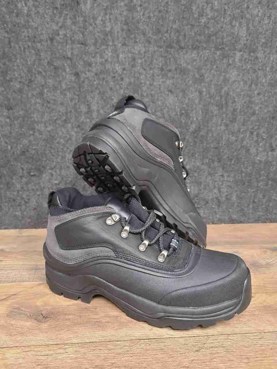 Lands' End Waterproof Black Grey Women's Hiking Boots Size 9B