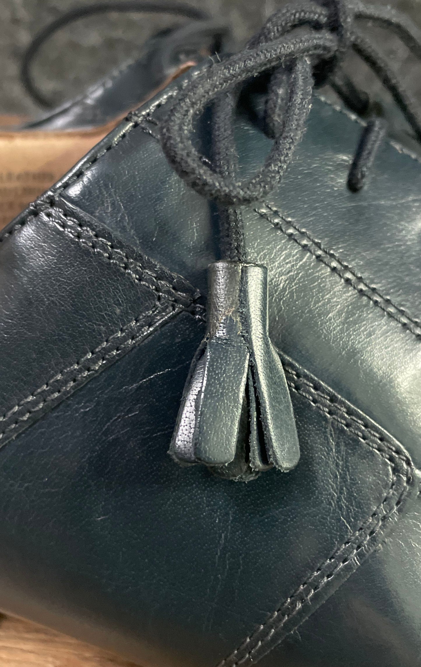 Giorgio Brutini Private Collection Navy Blue Leather Dress Shoes Men's Size 12M