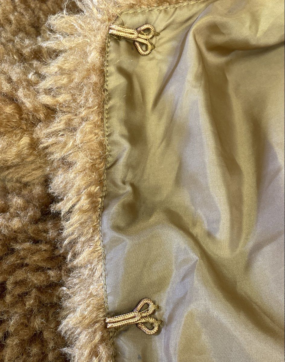 Apt. 9 Women's Brown Teddy Fleece Hook-and-Eye Lined Jacket Sz XL