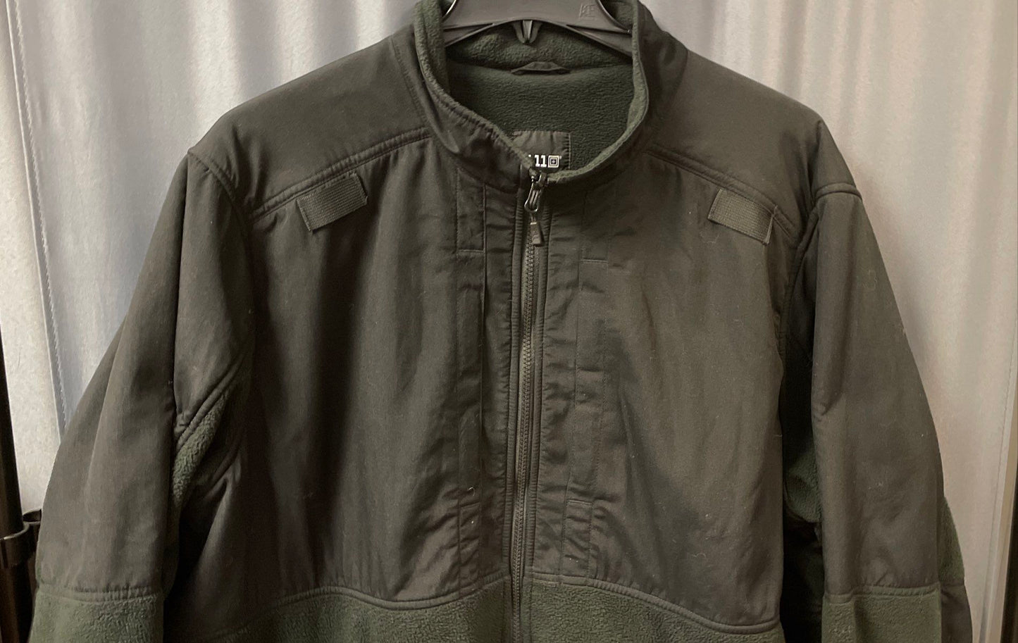 5.11 Tactical Men's Black Hybrid Full Zip Fleece Jacket Side Access Sz 3XL