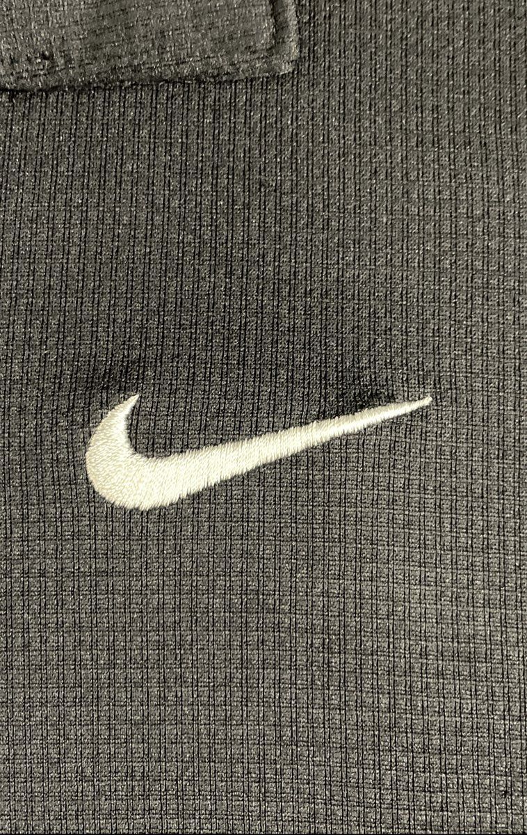 Nike Men's Dri-Fit Black Short Sleeve Textured Athletic Golf Polo Shirt Size L