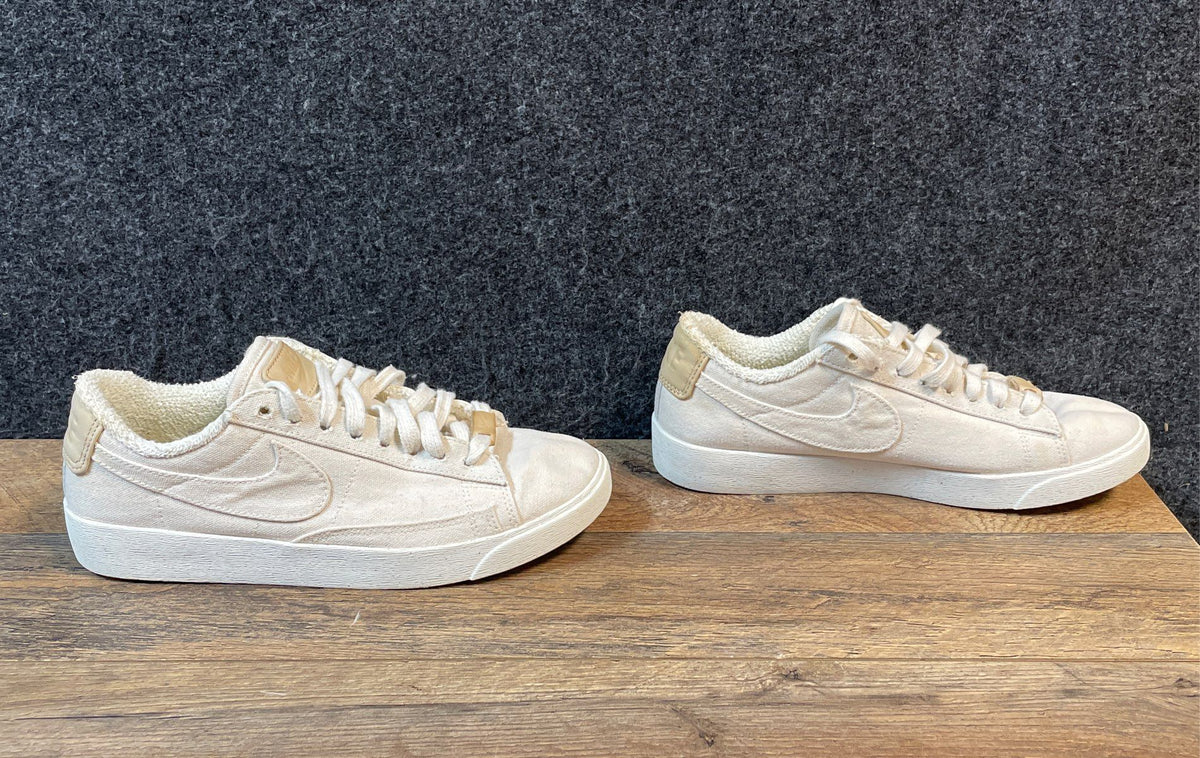 Nike Blazer Low Canvas Sail White Sherpa Lined Women's Sneakers Size 7