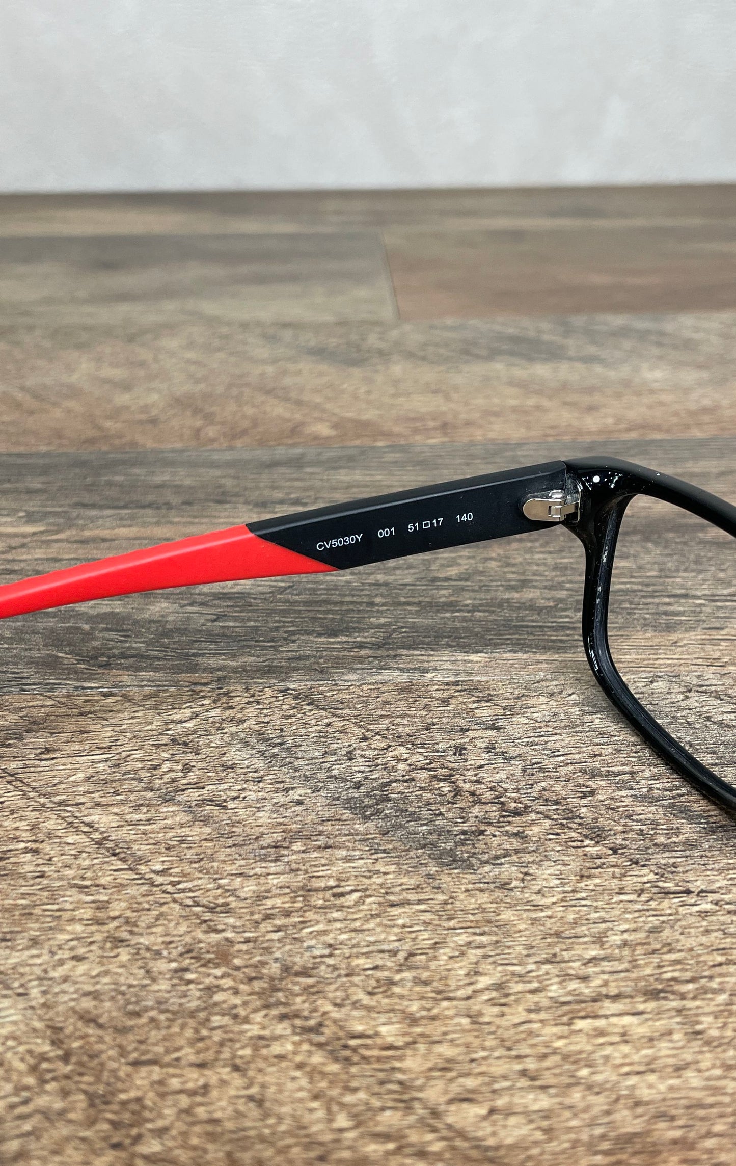 Converse Youth Eyeglasses Frames Black Red Square CV5030Y Size 51-17-140