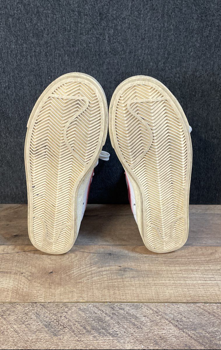 Nike Blazer Mid '77 Vintage White Burgundy Star Gold Detail Shoes Size 6