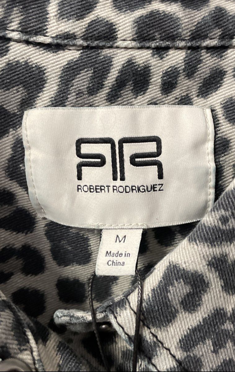 Robert Rodriguez Women's Simone Oversized Leopard Print Shirt Jacket NWT Sz M