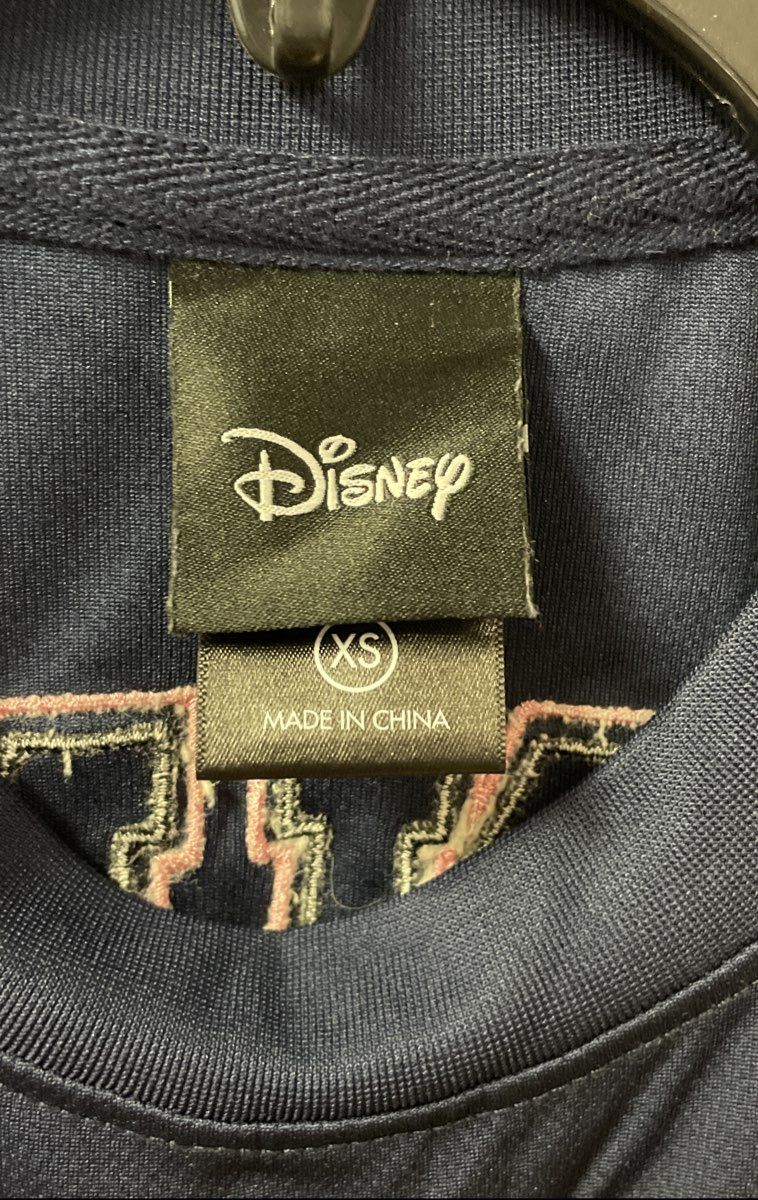Disney Women's Navy Blue Minnie Mouse 28 Cropped Jersey Sz XS