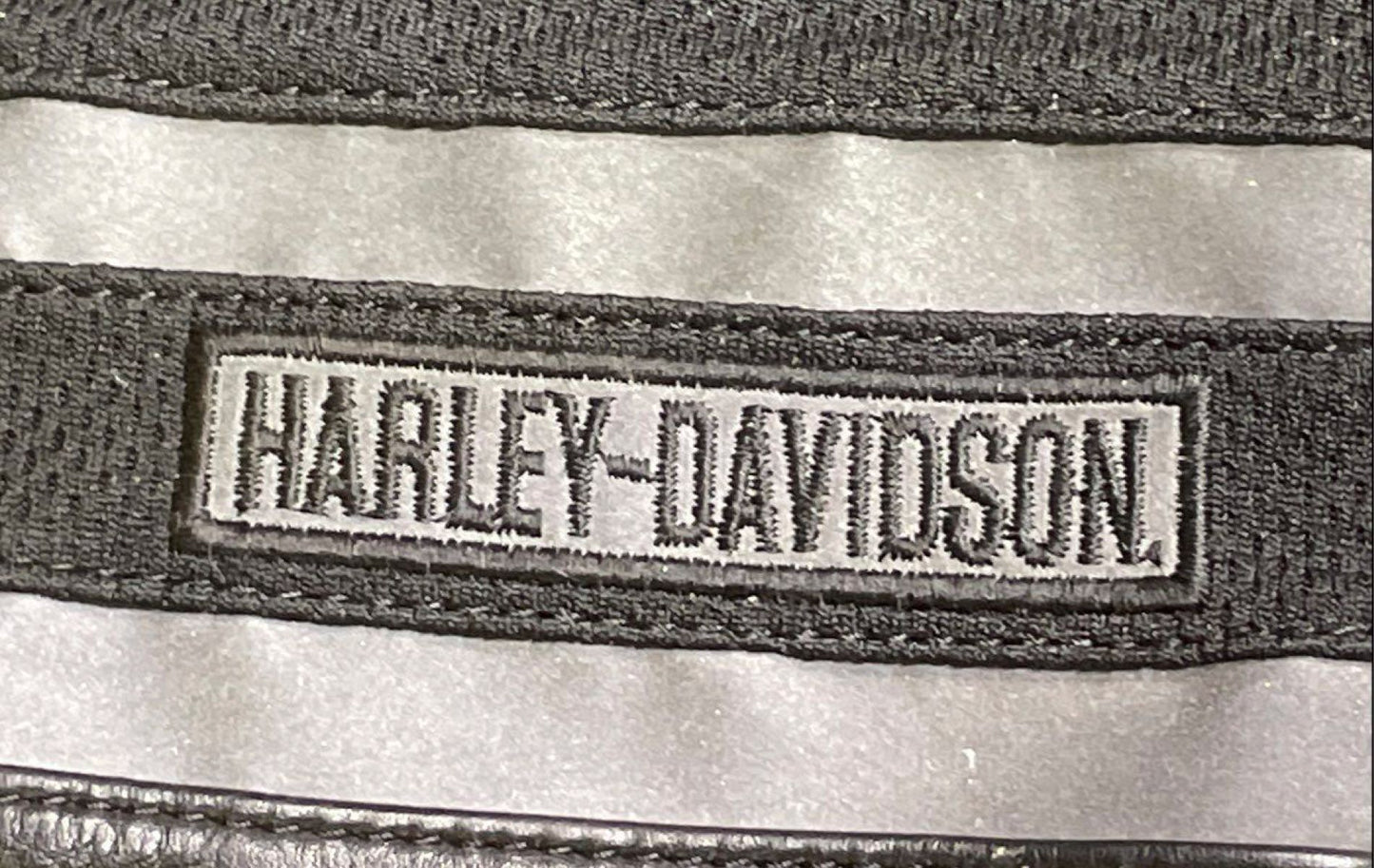 Harley-Davidson Centerline Fingerless Leather Motorcycle Gloves Reflective