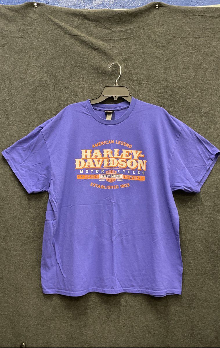 Harley-Davidson Texas Bedford Dealership T-Shirt Purple American Legend Sz 2XL
