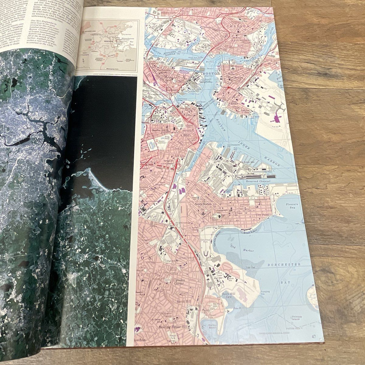 1985 National Geographic Atlas of North America Space Age Portrait Hardcover