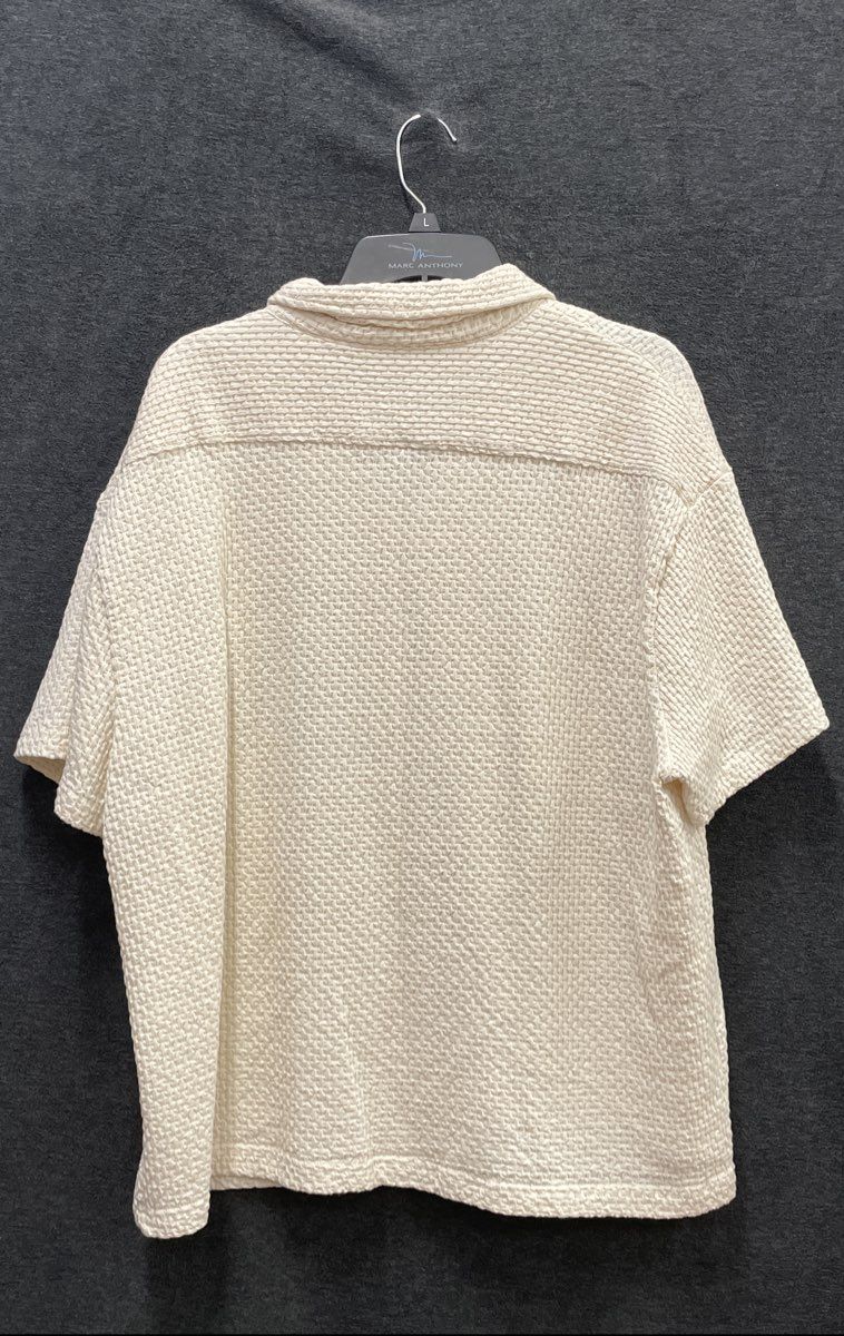 San Francisco Work Shirts Men's Cream Textured Whiskey Glasses Shirt Sz XL