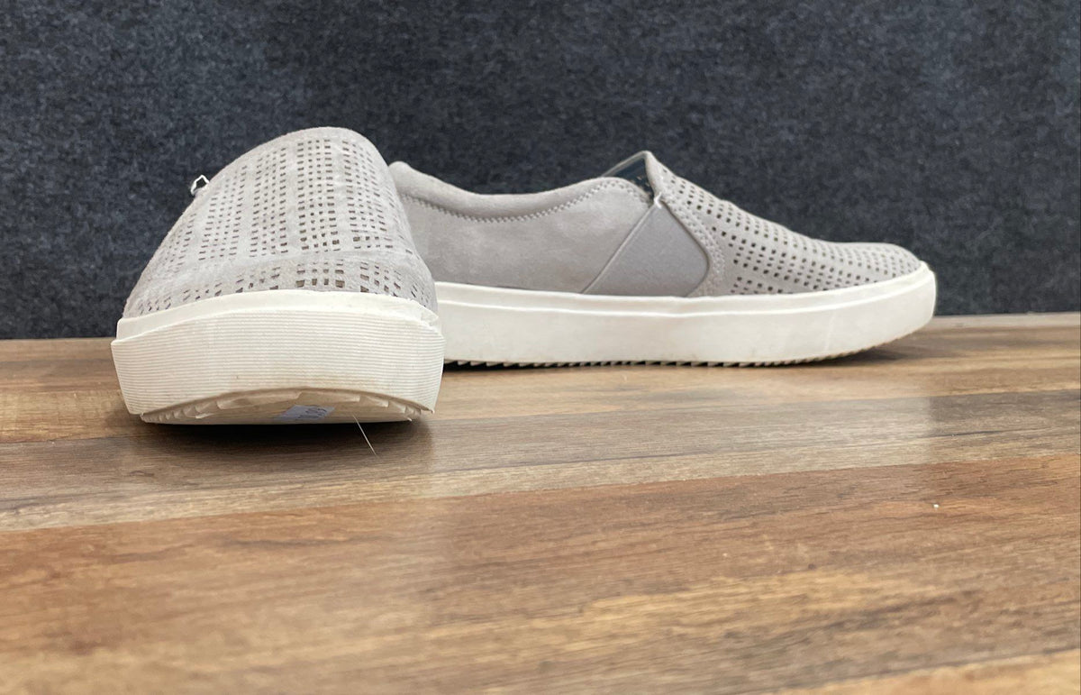 Dr. Scholl's Madison Grey Perforated Suede Slip On Sneakers Size 8.5M