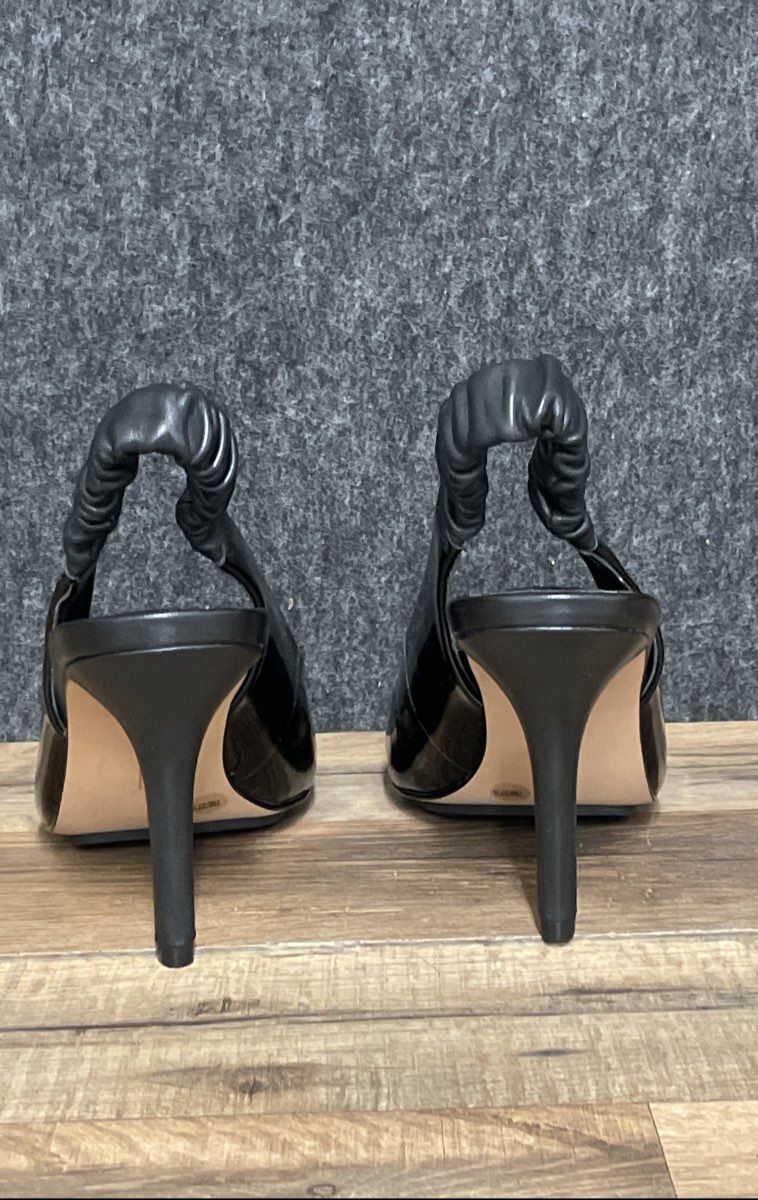 Vince Camuto Tolinnis Black Patent Leather Slingback Pumps Womens Size 7 M
